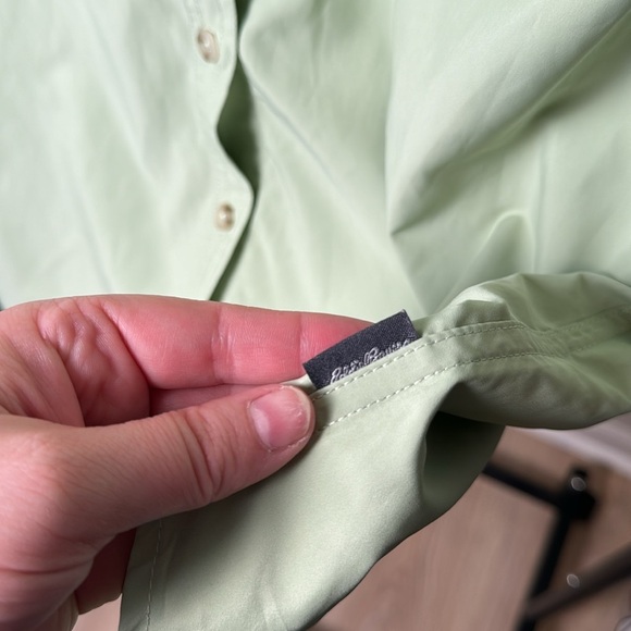Women's Eddie Bauer Mint Green Outdoor Adventure Button Down Short Sleeve Shirt - Picture 4 of 8